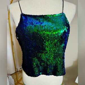 Forever 21 reversible sequin crop tank